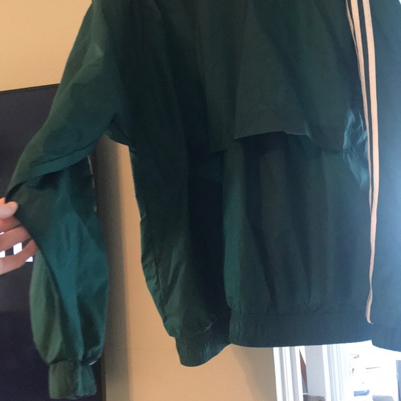 men’s green and white stripe windbreaker - Picture 3 of 3